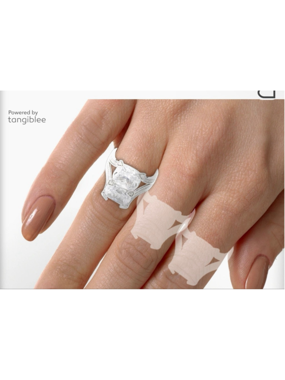 New Bella Luce Silver White Cubic Zirconia Platinve Ring 10 - Picture 2 of 9